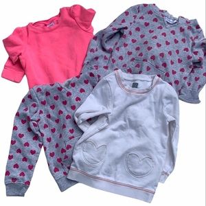 Lot of 4 sweatshirts. Girls size 4T.